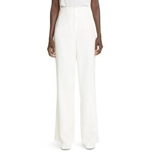 Lafayette 148 New York Dalton Stretch Silk Wide Leg Trousers Pants Size 12 NWT